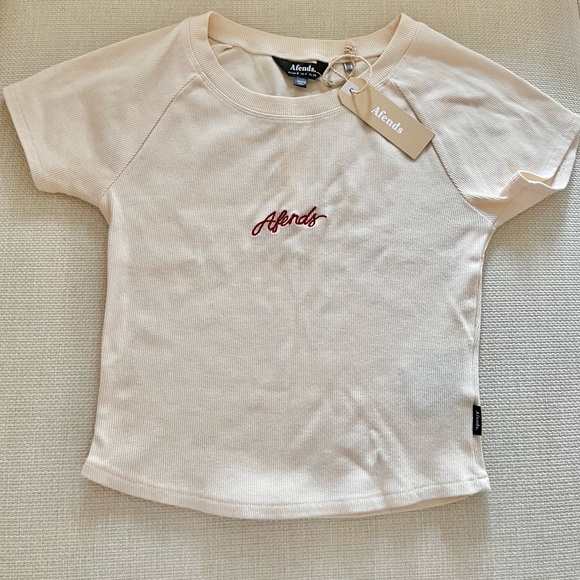 Princess Polly Cream Crop Tee by Afends - Picture 2 of 5